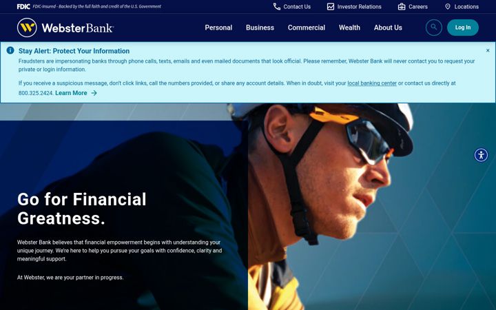 Screenshot of websterbank.com