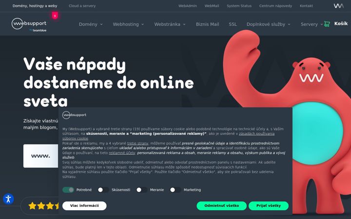 Screenshot of websupport.at