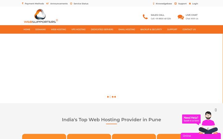 Screenshot of websupporters.com