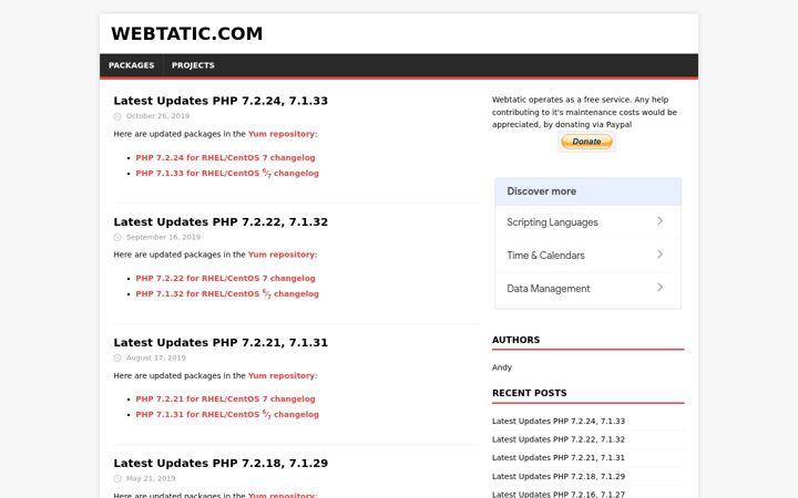 Screenshot of webtatic.com