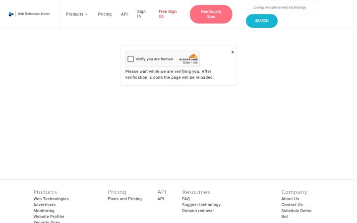 Screenshot of webtechsurvey.com