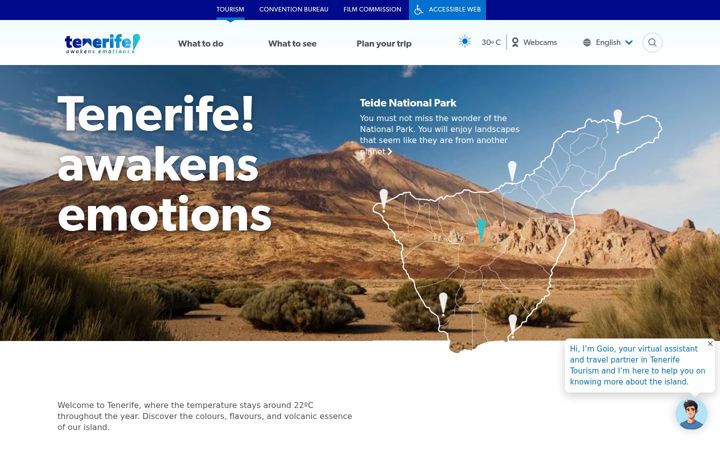 Captura de pantalla de webtenerife.co.uk