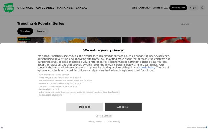 Screenshot di webtoons.com