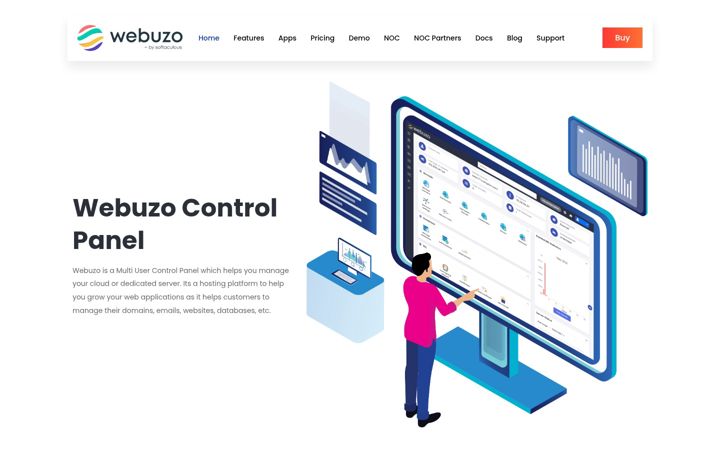 Screenshot of webuzo.com
