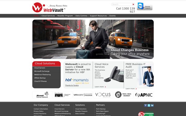 Screenshot di webvault.com.au