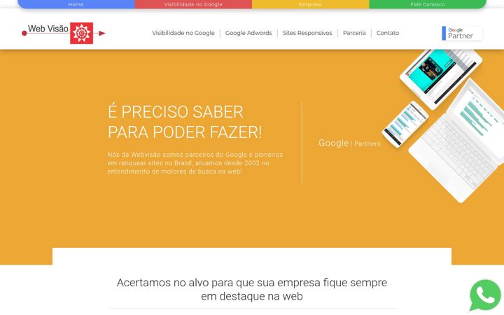 Screenshot of webvisao.com.br