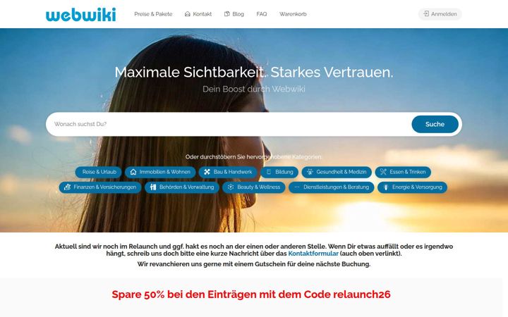 Screenshot von webwiki.de
