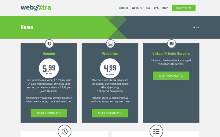 Screenshot of webxtra.nl
