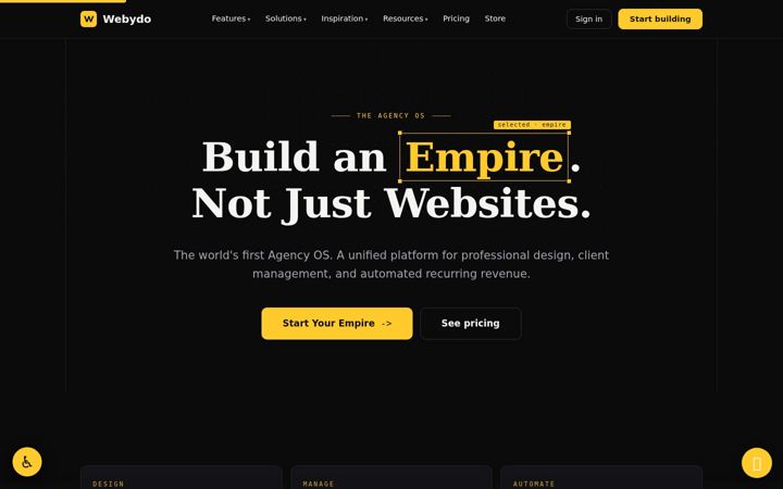 Screenshot ta' webydo.com