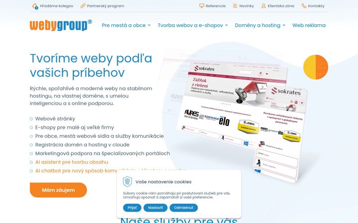 Screenshot of webygroup.sk