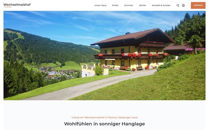 Screenshot of wechselmaishof-flachau.at