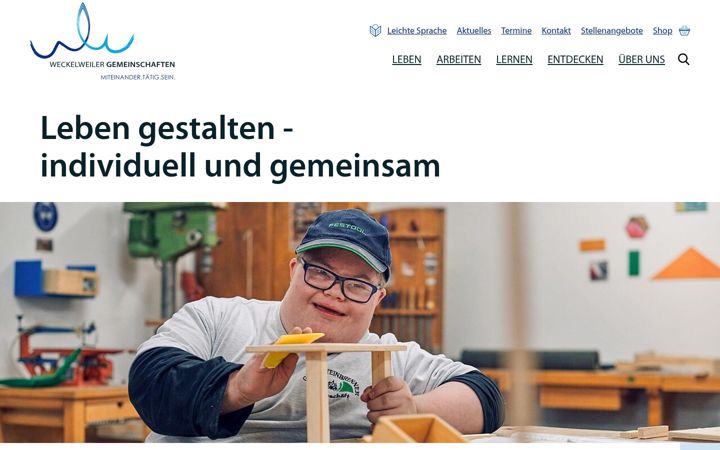 Snímek obrazovky weckelweiler.de