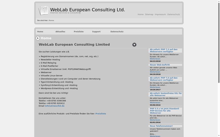Screenshot of wecltd.de