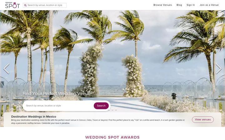 Screenshot of wedding-spot.com