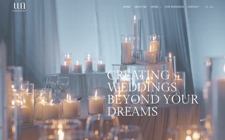 Snímek obrazovky weddingalchemy.pl