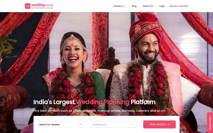 Screenshot of weddingbazaar.com