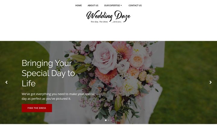 Ekraanipilt saidist weddingdazebridal.com