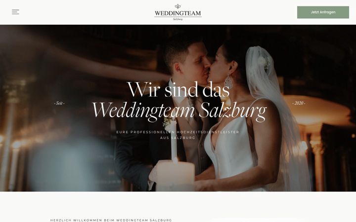 Captură de ecran a weddingteam-salzburg.com