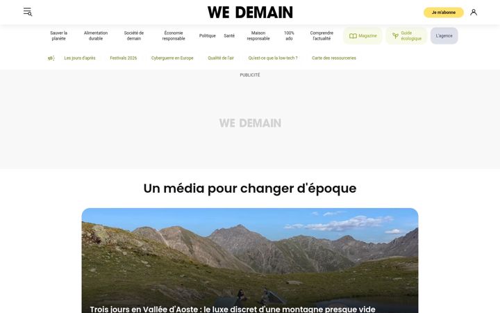 Screenshot of wedemain.fr