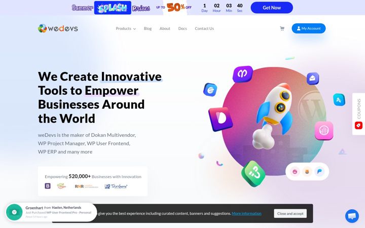 Screenshot of wedevs.com