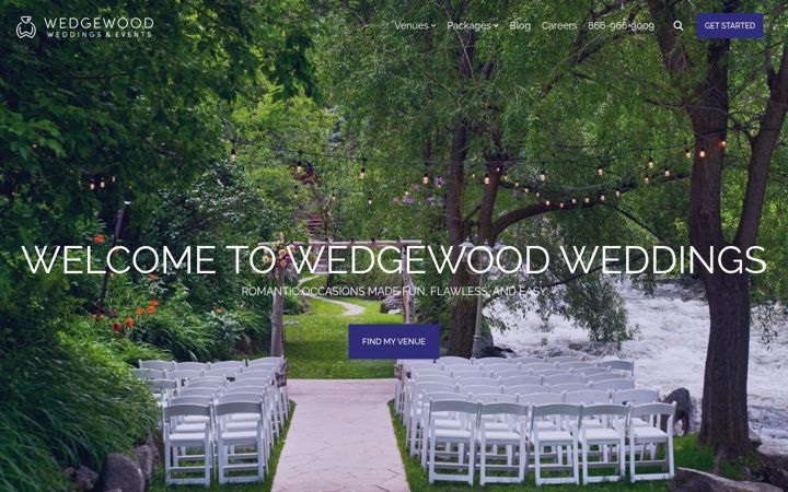Screenshot of wedgewoodweddings.com