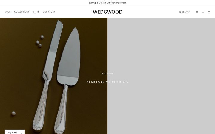 Screenshot of wedgwood.com