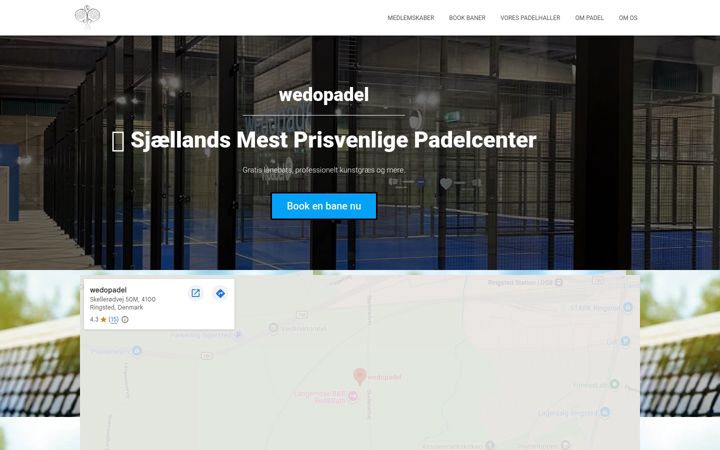 Skjermbilde av wedopadel.dk