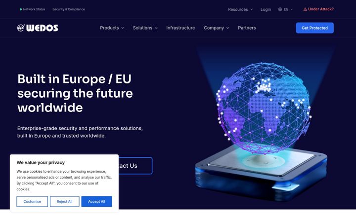 Екранна снимка на wedos.com