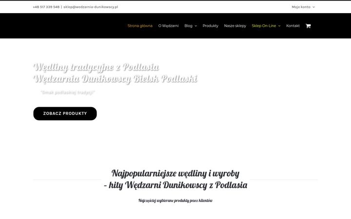 Screenshot di wedzarnia-dunikowscy.pl
