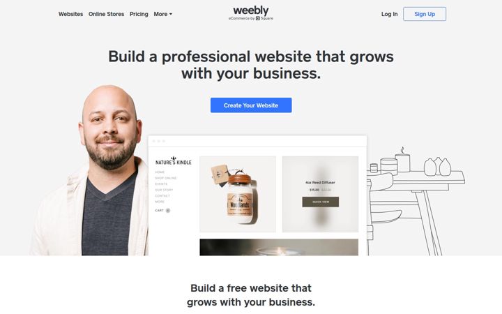 Екранна снимка на weebly.com