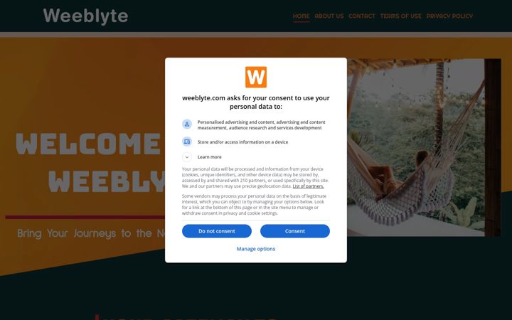 Екранна снимка на weeblyte.com