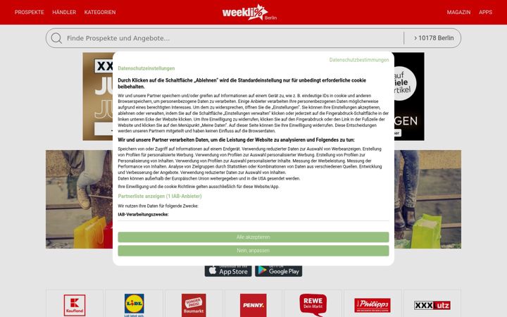 Ekraanipilt saidist weekli.de