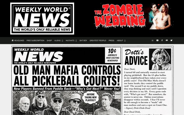 Screenshot of weeklyworldnews.com