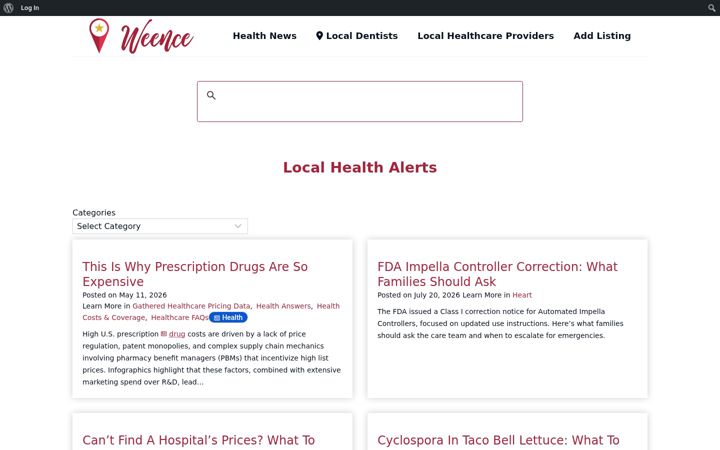 Screenshot of weence.com
