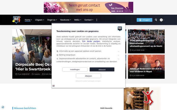 Screenshot of weertdegekste.nl
