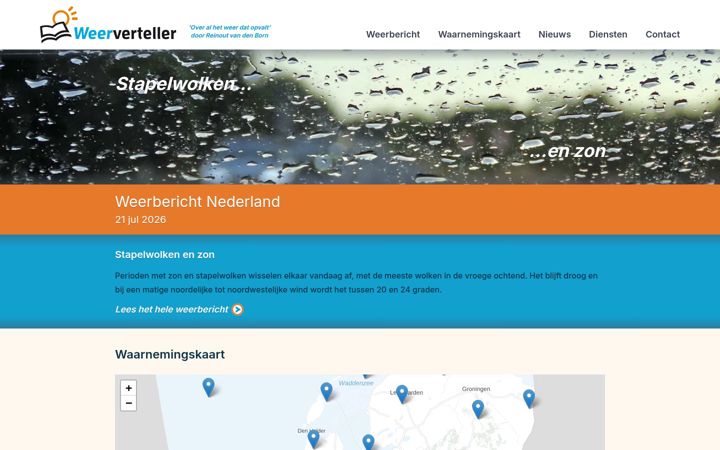 Screenshot του weerverteller.nl