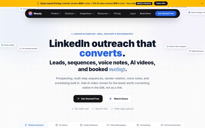 Screenshot of weezly.com