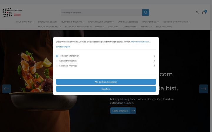 Screenshot of weg-ist-weg.com