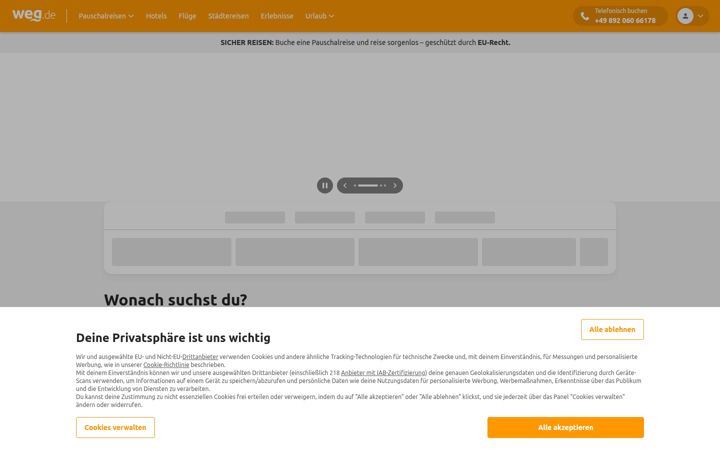 Screenshot of weg.de