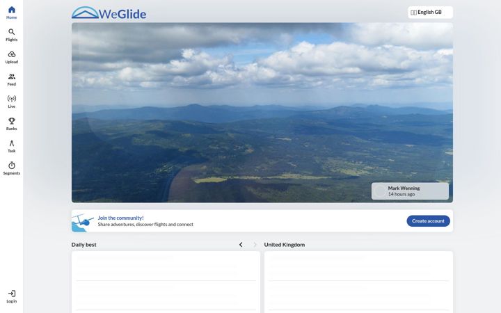 Screenshot of weglide.org