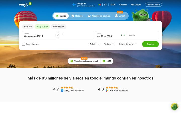Screenshot of wego.mx