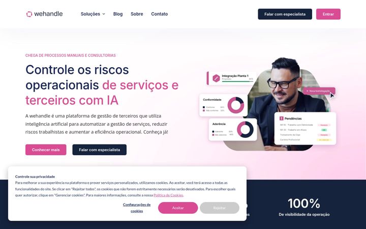 Screenshot of wehandle.com.br