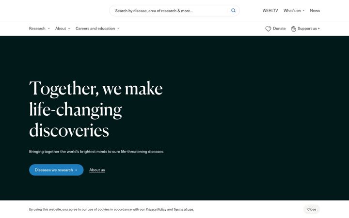 Screenshot of wehi.edu.au