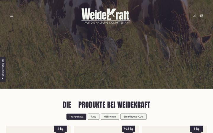 Screenshot of weidekraft.de
