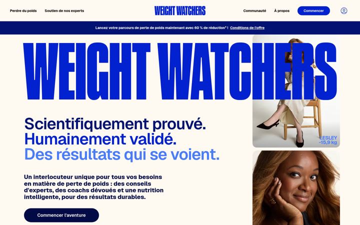 Screenshot of weightwatchers.fr