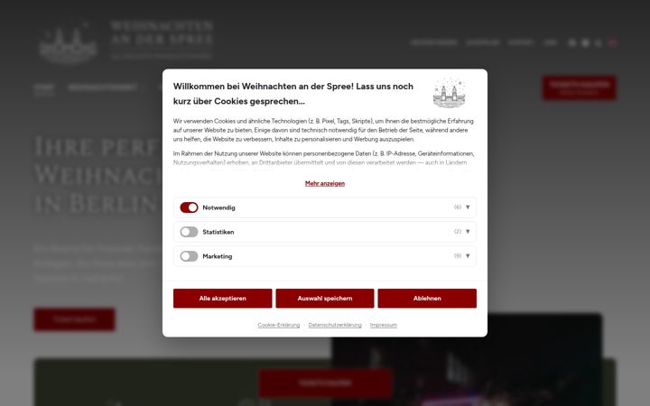 Zrzut ekranu weihnachten-an-der-spree.de