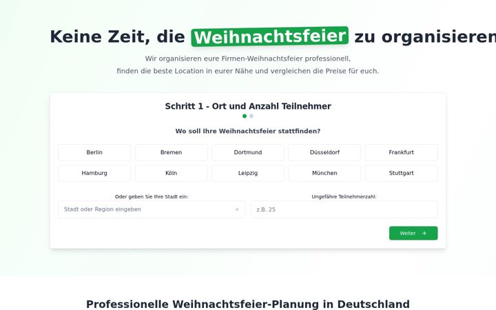 Snímek obrazovky weihnachtsfeier.app