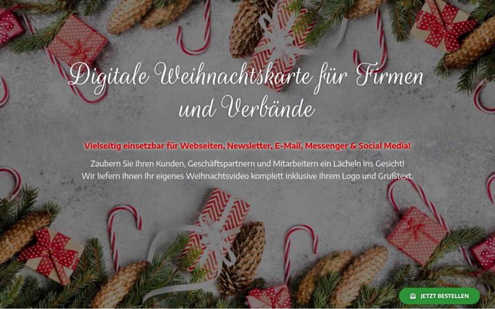 Képernyőkép: weihnachtskarte.online