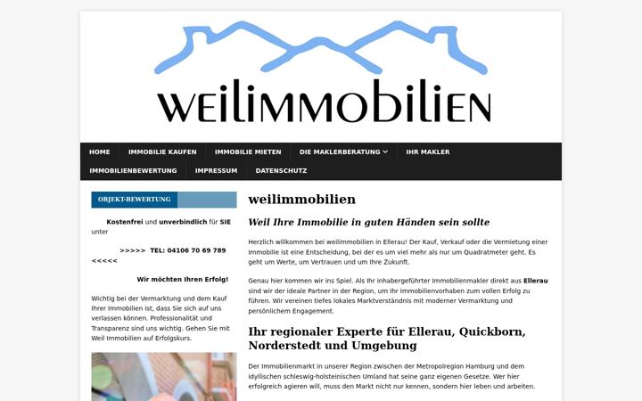 Ekraanipilt saidist weilimmobilien.de