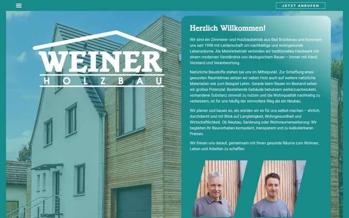 Screenshot of weiner-holzbau.de